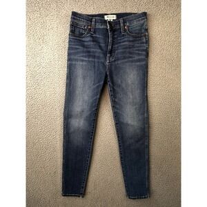 Madewell Jeans Womens 27 Blue 10" High Rise Skinny Medium Wash Stretch